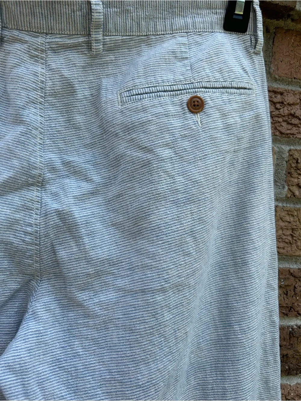 J. Crew Light blue / white horizontal stripe Men's Chino Pants 32x30